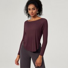 보트넥 루즈핏 골지 모달 긴팔 티셔츠 레깅스커버업 요가 필라테스 상의