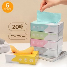 미라클맥스 뽑아쓰는 다용도 극세사 행주 물먹는 빨아쓰는 캠핑용 차박용 행주 20매입, 1세트