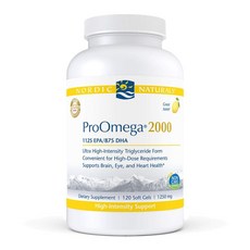 Nordic Naturals ProOmega 2000 레몬 맛 - 90 소프트 젤 2150 mg 오메가3 45인분, 90정, 1개