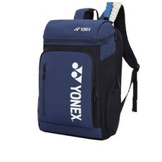 後背包yy雙肩包1408羽毛拍背包新款時尚yy包電腦包網球拍包羽球拍包 yy雙肩後背包 yy3-6支裝羽毛球袋, 1408深藍色【送鞋袋】, 1個