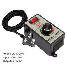 110V 220V 4000W 모터 속도 컨트롤러 스위치 전기 라우터 앵글 그라인더 거버너 전압 조정기 도구 LED 디스플레이, 없음