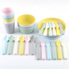 제이앤디플러스디자인 식기(택1) 플라스틱숟가락포크, 컵6개