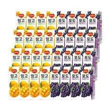 델몬트 드링크 190ml 망고 + 포도 혼합 32개, 1세트, 190ml*32개