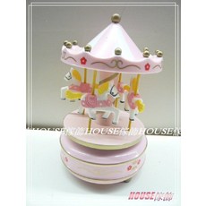 *︵House傢飾︵*彩色旋轉木馬音樂盒 音樂鈴 H款(音樂:天空之城)