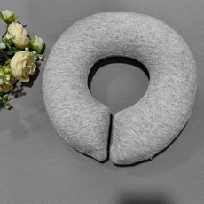 美容院專用記憶棉趴枕，U型臉枕胸枕，按摩SPA床頭洞墊枕，舒適透氣, Dr灰色, 1個