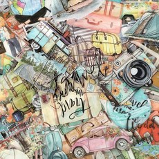 2 50피스 꽃 스크랩북 스티커 키트 부케 PET 투명 방수 세트 저널 물병 휴대폰 노트북 데칼 레진 공예 장식 (부케), 실외