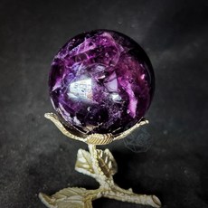 мσσи_нασ ᙏ̤̫͚ 黑56 螢石球 5.6cm 紫陌紅塵 星雲感 帶星空光, 1個