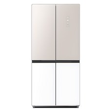 하이얼 글램 글라스 433L 4도어 냉장고 방문설치, HRS445MNEW