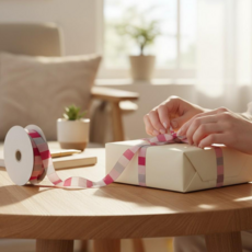 리본공간 전통 색동 리본 ver.2 9M | 추석 설날 명절 선물포장 답례품, 2. 연화, 25mm