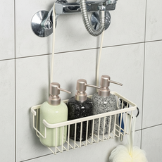 메이크라이프 욕실 수전 걸이 바구니, 1개, 크림화이트