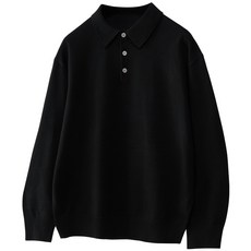 팀스핏 남성용 오버핏 헨리넥 카라 니트 티셔츠 2Color