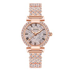 풀 큐빅 방수 여성 시계 여성 팔찌 시계 여성 쿼츠 시계