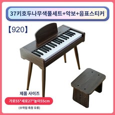연습용 미니피아노 건반 37키 디지털 전자피아노, 월넛컬러풀세트, 1개