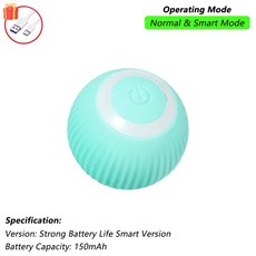 고양이 자동 장난감 인터랙티브 볼 꼬리가있는 롤링 충전식 스마트 애완 동물 고양이용 지능형 마우스, New Version, 13) 2 Blue Smart, 1개