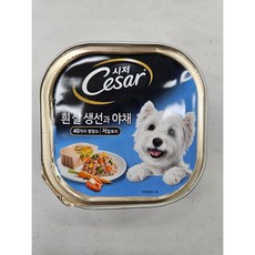 시저 애견간식 캔, 흰살생선, 100g, 1개