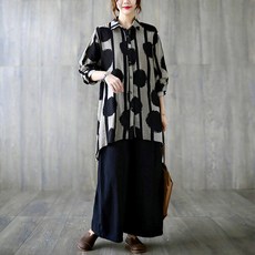 헬리꽁땡 [루미루나]시크도트셔츠상하세트