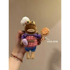팝마트 비티니 시티의 엉뚱한 친구들 시리즈 인형옷 귀엽고 재미있는 인형 의상 인형불포함, 피자 사장님 의상 세트