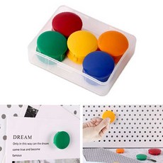 화이트보드 고정 컬러 원형 자석 게시판 동그라미 마그넷 문서 홀더 27mm 10p
