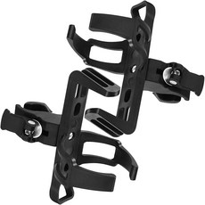 2팩 자전거 병 홀더 범용 물병 케이지 유모차용 물컵 360도 회전이 가능한 조절식 산악 음료 컵 자전거용 MTB 블랙., 2팩 자전거 병 홀더, 범용 물병 케이지 유모차용 물컵