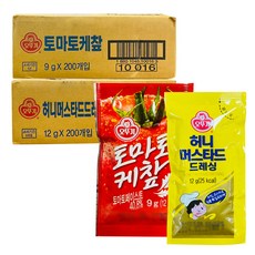 오뚜기 일회용 허니머스타드200개입+케찹 200개입, 1개