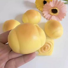 解壓玩具 捏捏樂 奶油麵包 慢回彈 軟玩具 帶香味, 粘粘小豬包 1個, 1個