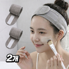 모에파 찍찍이 세안 헤어밴드, 2개, 그레이