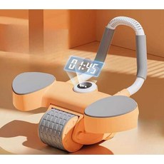두리 ab슬라이드 홈트 스키머신 복근운동기구 롤아웃, 오렌지 (타이머M)
