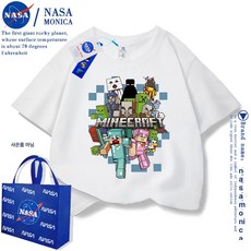 마인크래프트 티셔츠 반팔 남아 키즈 라운드 봄 캐릭터 여아 여름