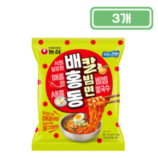 농심 배홍동 칼빔면 봉지라면 128g 낱개 판매, 3개