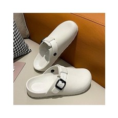 정품발송 더블유쇼핑 2컬러 / 버클 스타일 남녀공용 뮬 블로퍼 슬리퍼 325890