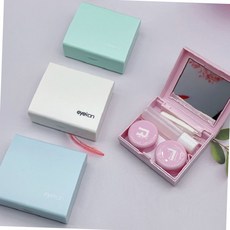 마카롱 휴대용 콘텍트 아이 렌즈 케이스 보관함, 상품선택, 핑크