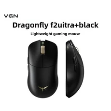 Vgn Dragonfly F2 2.4G 무선 3 모드 연결 경량 마우스 듀얼 8K 게임 Paw3950 센서 인체 공학적 디자인, 04 Ultra Black