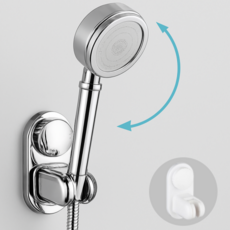 디올리 각도조절 흡착 샤워기 거치대, 실버