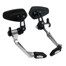 KTM 1290 890 790 390改裝護弓手把鏡 杜剋護弓鏡後視鏡反光鏡 端子鏡 後照鏡 手把鏡 照後鏡, CNC護弓鏡-銀色, 1個