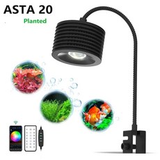아쿠라리움 수족관 조명 Lominie LED 식물 탱크 4 채널 원격 제어 6500K 구즈넥이 있는 민물 수조 보호소, 영국 플러그