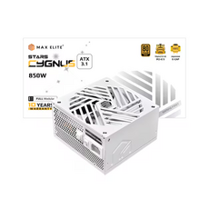 맥스엘리트 STARS CYGNUS 850W WHITE 80PLUS GOLD 풀모듈러 ATX3.1 PSU PC 파워서플라이
