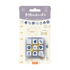 莫莫日貨日本製 BEVERLY 迷你盒裝印章系列 橡皮章 北歐圖案 手帳裝飾, 1個