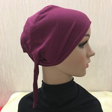 히잡 hijab 풀 커버 내부 무슬림 코튼 모자 언더 스카프 본 보닛 터키
