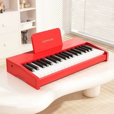 미니 피아노 토이피아노 악기제작소 토이 건반 미니피아노, 1개, E. 37키 레드 목조 피아노 컬러박스 무료 악보 스티