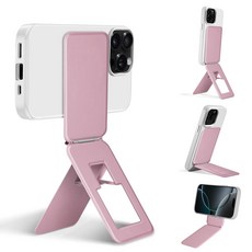 탁상용 맥세이프 각도조절 거치대 라이브방송 삼각대 스탠드멀티 슬림 스마트 셀카봉, 1개, 핑크