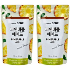 카페베네 파인애플 에이드, 190ml, 10개