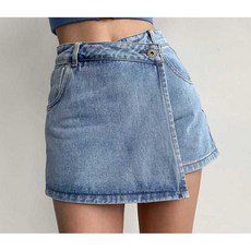 여성용 데님 스커트 빅사이즈 청치마 반바지 여성 치마