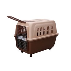 F.P 友善夥伴 HKX系列 航空運輸籠 附拉桿, 1個, HKX-005 附拉桿[咖啡]特大,單筆宅配限一組(過重運費另計), HKX-005 附拉桿/咖啡