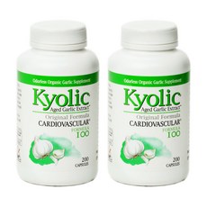 Wakuaga 陳年大蒜萃取配方100膠囊, 200顆, 2罐