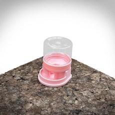 두렙 파충류 자동급수기 소사이즈 물그릇, 1개, 블링블링핫핑크