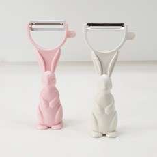 파미레 토끼 스탠드 감자칼, 핑크, 1개