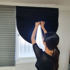 블라인드 롤스크린 블랙 부직포 붙이는 암막블라인드 셀프