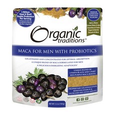 Organic traditions 男士專用瑪卡 含益生菌, 1個, 150g