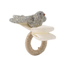 줄리스카 도브 냅킨 링 (Sparkle Dove Silver Glitter Napkin Ring, 2개, 1개, 실버