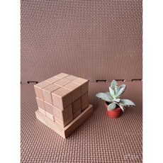 原木索瑪積木立方體 魯班積木 教育方塊 教學方塊 無噴漆 台灣製造, 1個